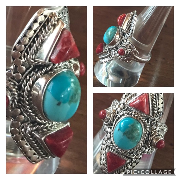 Vintage Jewelry - 🌹HP🌹STERLING TURQUOISE RING